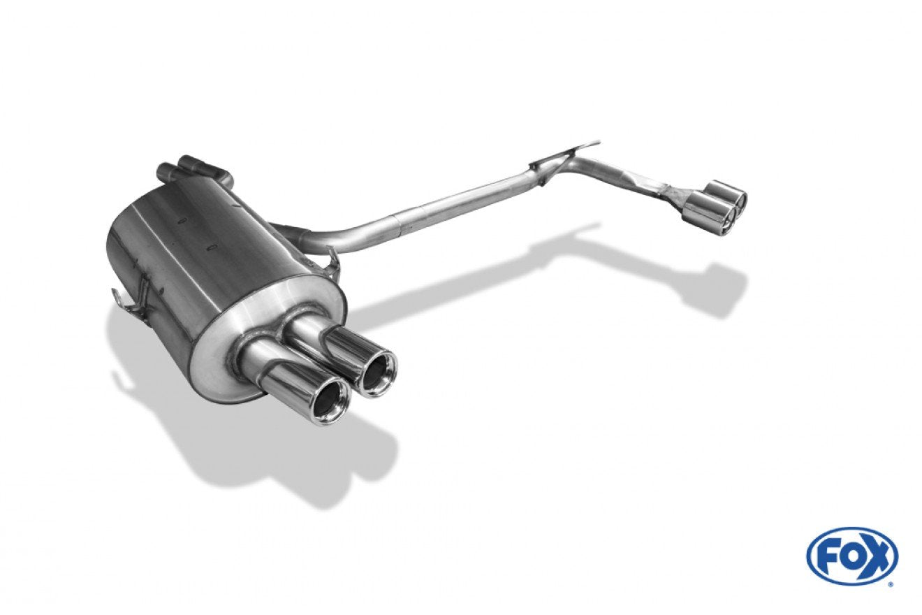 Fox Duplex Auspuff Sportauspuff Sportendschalldämpfer für BMW E46 320/ 325/ 330