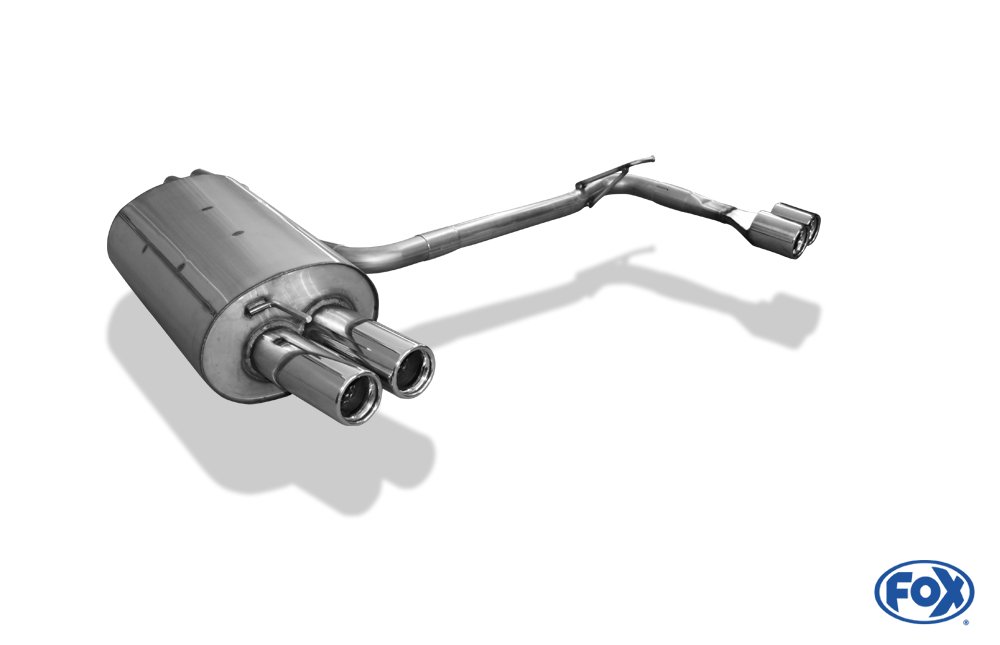 Fox Duplex Auspuff Sportauspuff Endschalldämpfer für BMW E46 330d/ 330xd 2x76