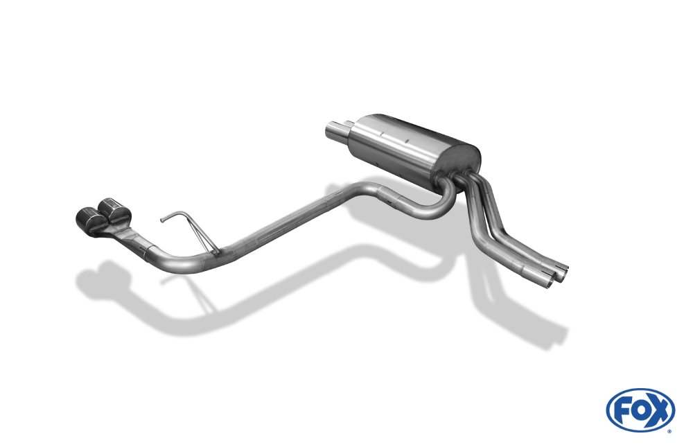Fox Duplex Auspuff Sportauspuff Endschalldämpfer für BMW E46 330d/ 330xd 2x76