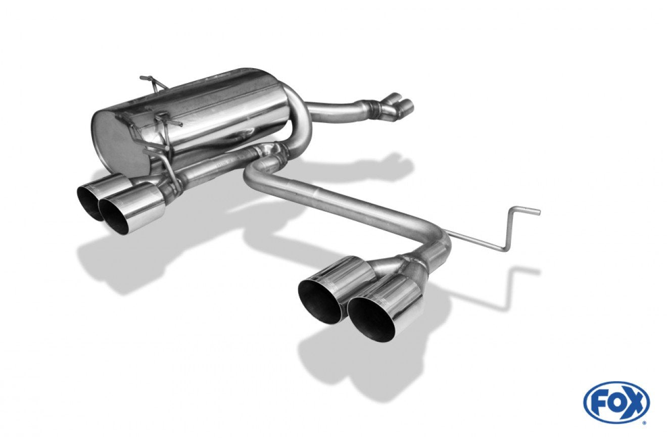 Fox Duplex Auspuff Sportauspuff Endschalldämpfer für BMW E46 320 323 325 328