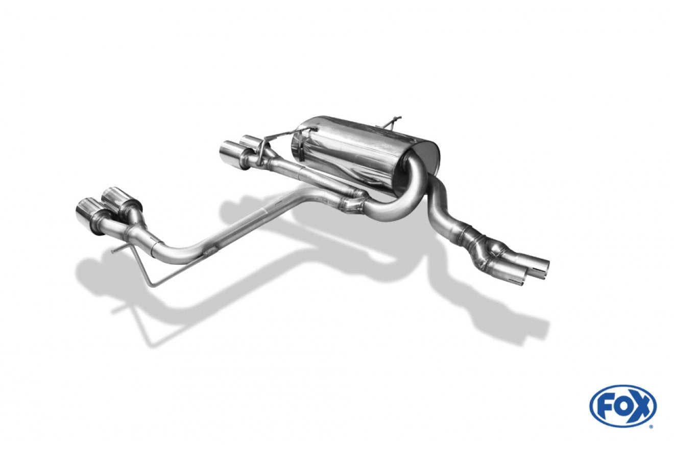 Fox Duplex Auspuff Sportauspuff Endschalldämpfer für BMW E46 320 323 325 328
