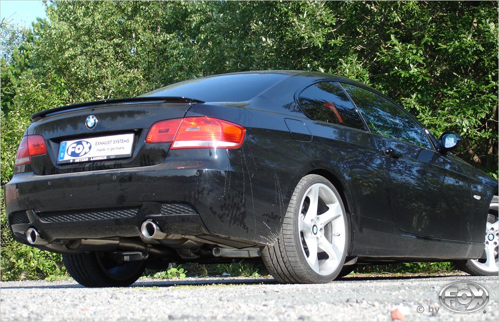 Fox Duplex Auspuff Sportauspuff Endschalldämpfer für BMW E90/E91/E92 335i/335d