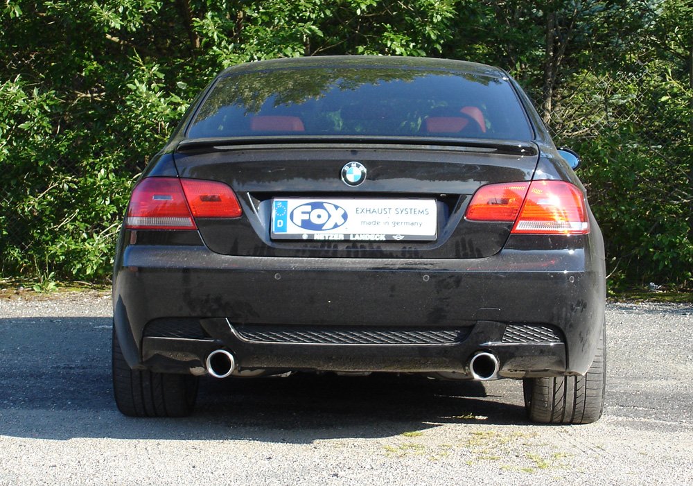 Fox Duplex Auspuff Sportauspuff Endschalldämpfer für BMW E90/E91/E92 335i/335d
