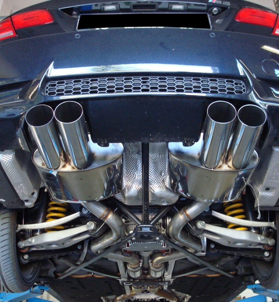 Fox Duplex Auspuff Sportauspuff Endschalldämpfer für BMW E92/E93 4.0l M3 2x90