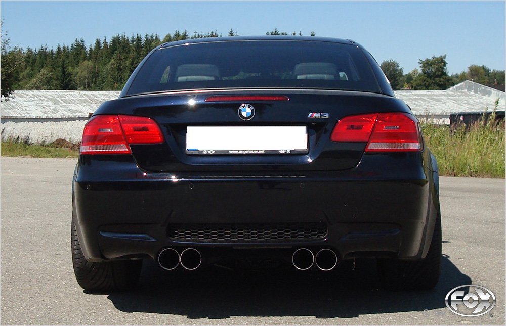 Fox Duplex Auspuff Sportauspuff Endschalldämpfer für BMW E92/E93 4.0l M3 2x90