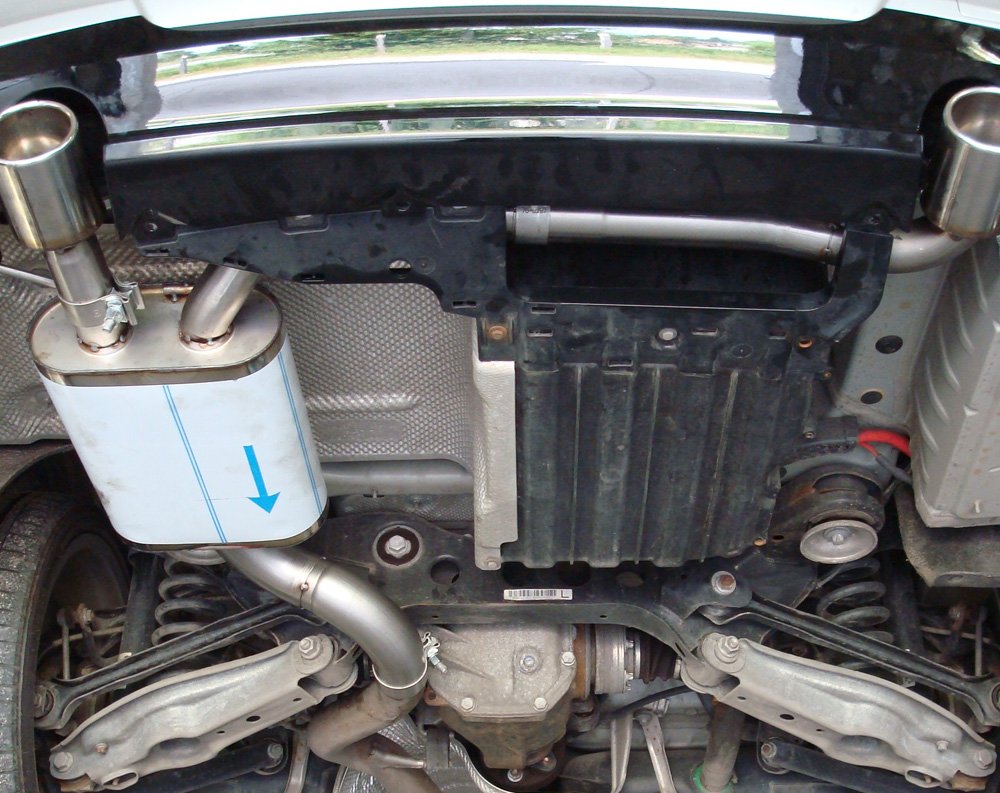 Fox Auspuff Sportauspuff Duplex Sportendschalldämpfer für BMW E90/91/92 325d 3,0