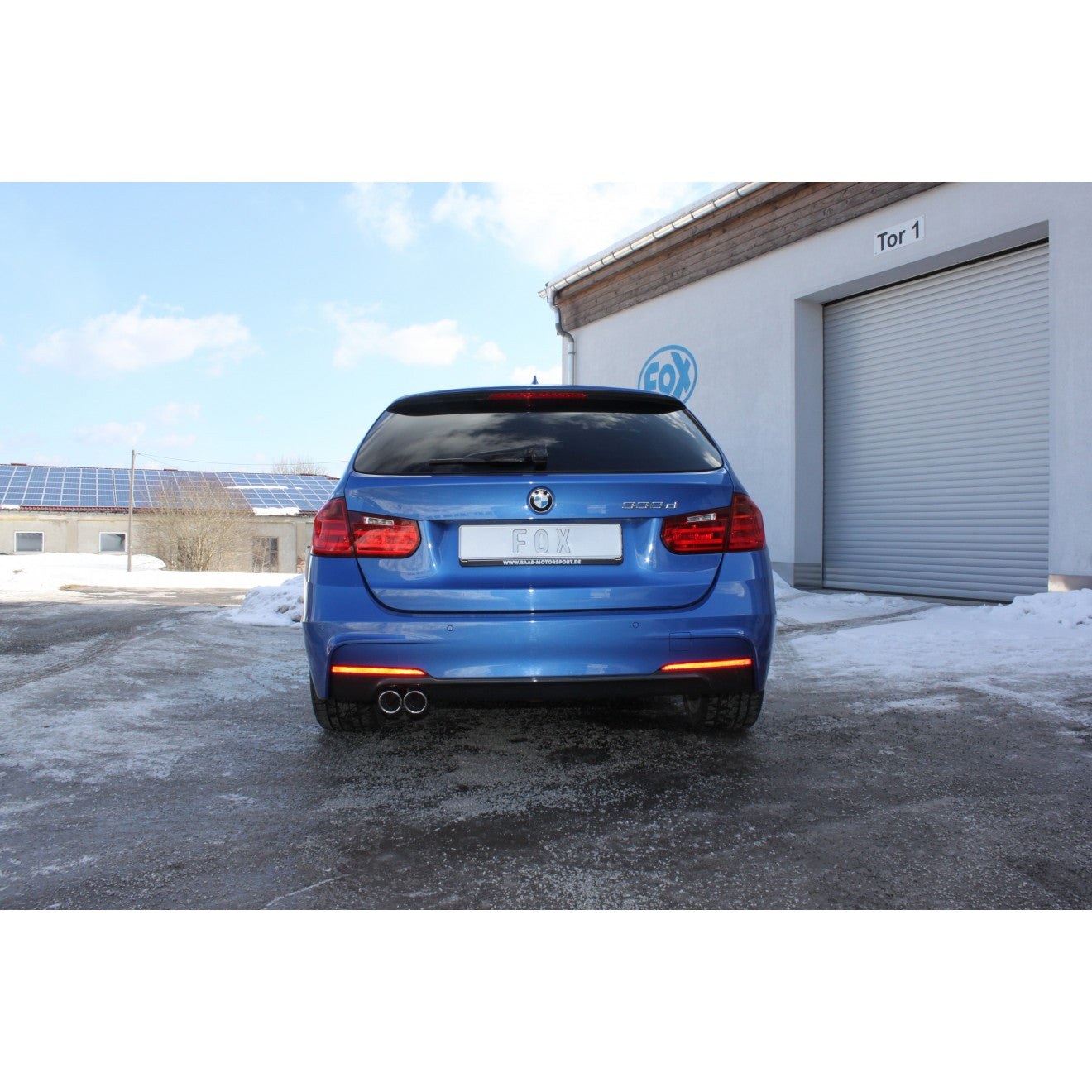 Fox Auspuff Sportauspuff Sportendschalldämpfer für BMW F30/31 330d 3,0l D