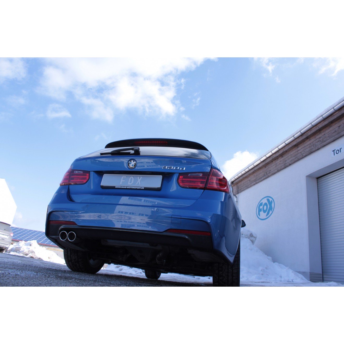 Fox Auspuff Sportauspuff Sportendschalldämpfer für BMW F30/31 330d 3,0l D