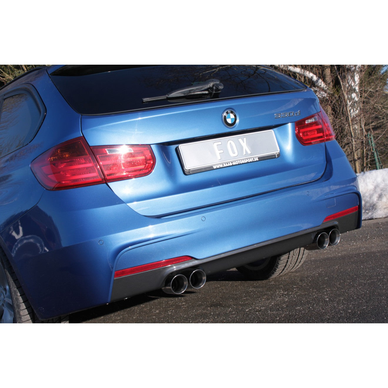 Fox Duplex Auspuff Sportauspuff Sportendschalldämpfer für BMW F30/31 330d 3.0l D