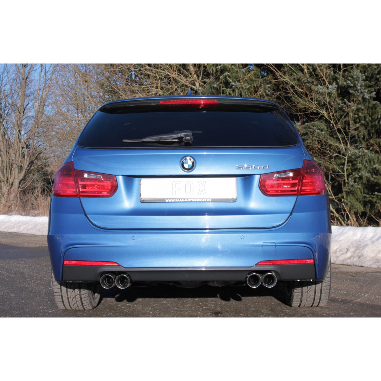 Fox Duplex Auspuff Sportauspuff Sportendschalldämpfer für BMW F30/31 330d 3.0l D