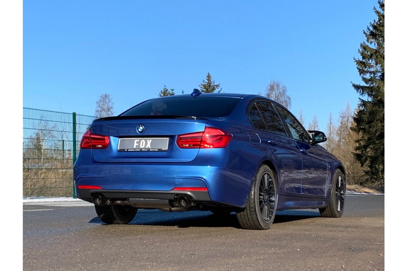 Fox Duplex Sportauspuff Endschalldämpfer für BMW F30/31 330i xDrive 2.0l 185kW