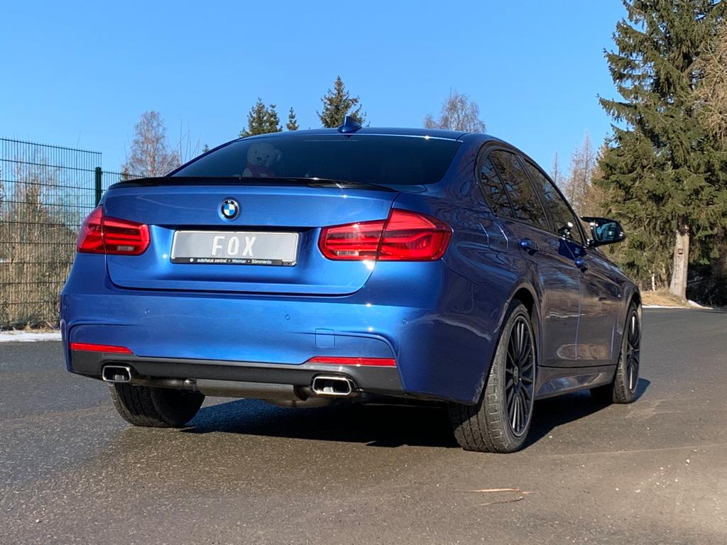 Fox Duplex Sportauspuff Endschalldämpfer für BMW F30/31 330i xDrive 2.0l 185kW