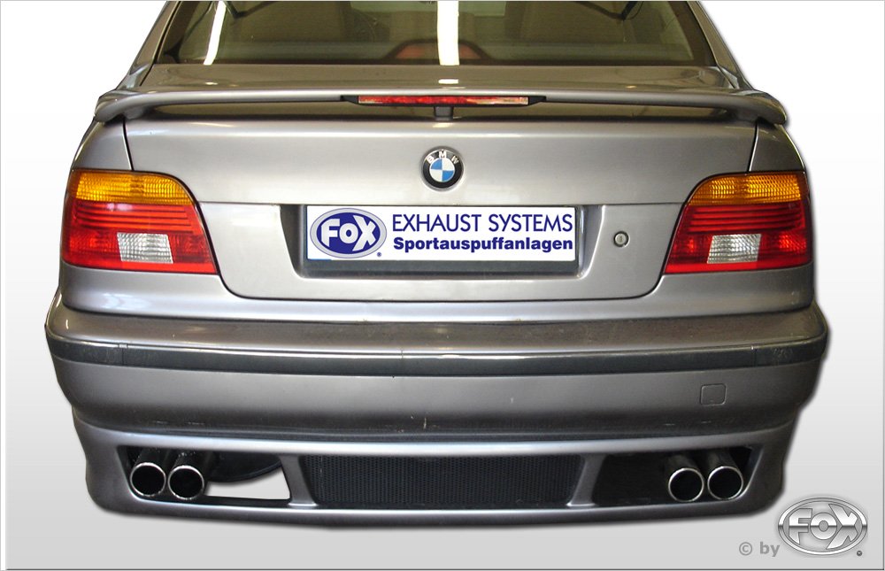 Fox Duplex Auspuff Sportauspuff Endschalldämpfer für BMW E39 520-528 2x76 Typ 13