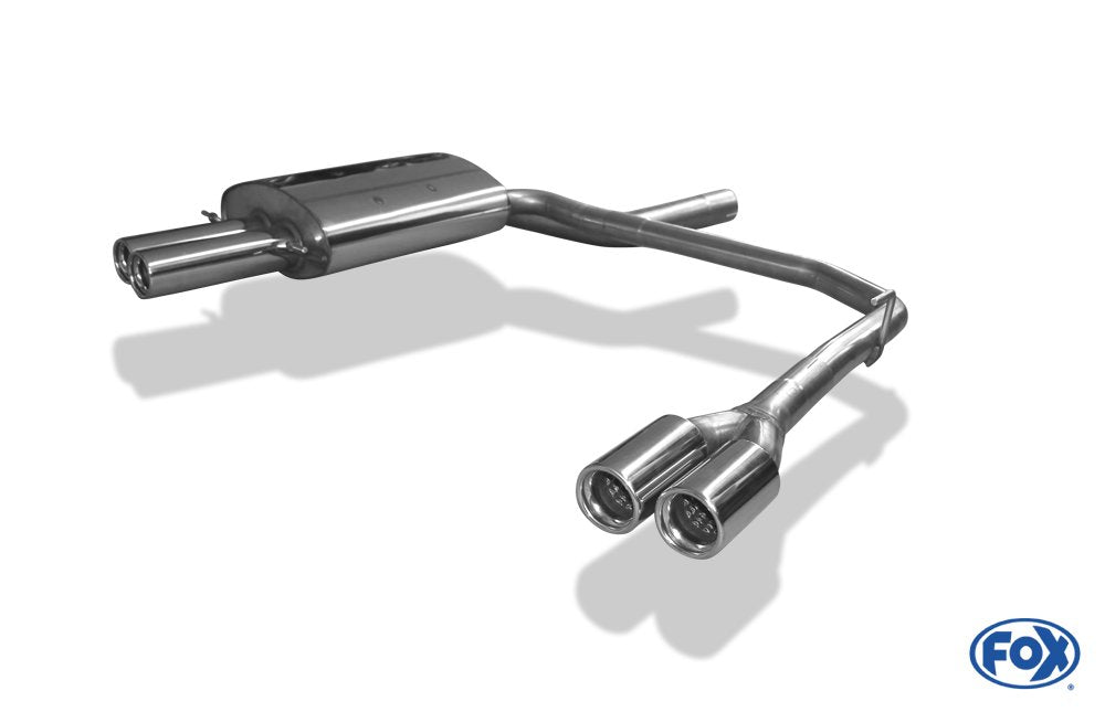 Fox Duplex Auspuff Sportauspuff Endschalldämpfer für BMW E60 520d 525d 530d 2x76