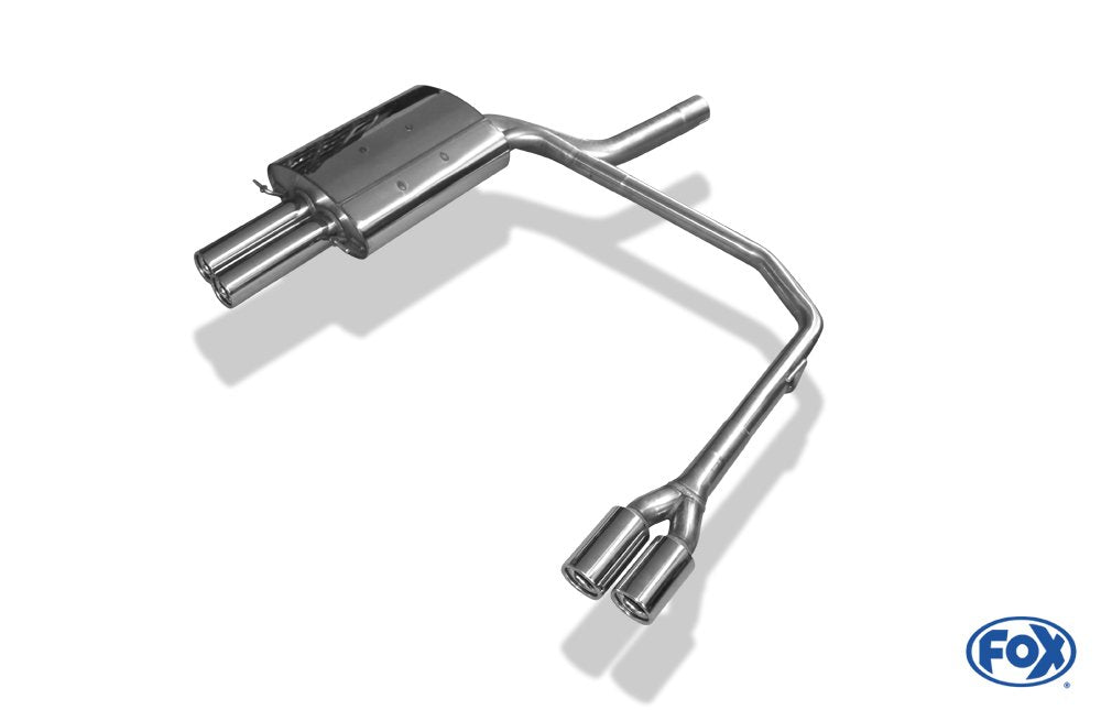 Fox Duplex Auspuff Sportauspuff Endschalldämpfer für BMW E60 520d 525d 530d 2x76