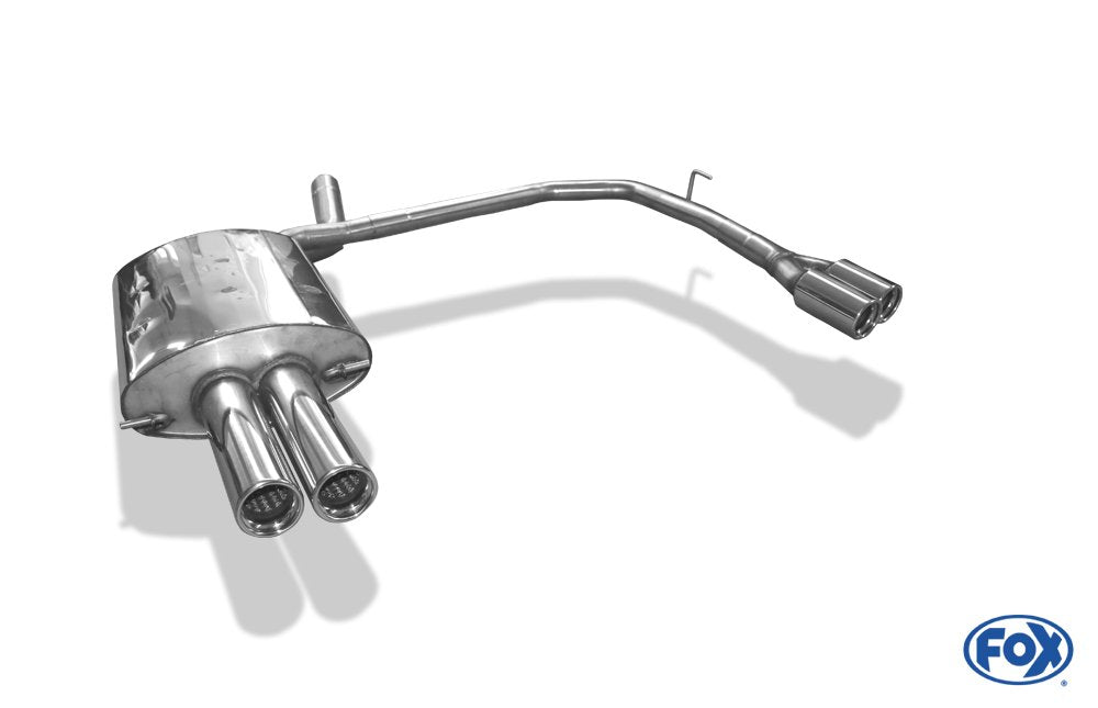 Fox Duplex Auspuff Sportauspuff Endschalldämpfer für BMW E60 520d 525d 530d 2x76