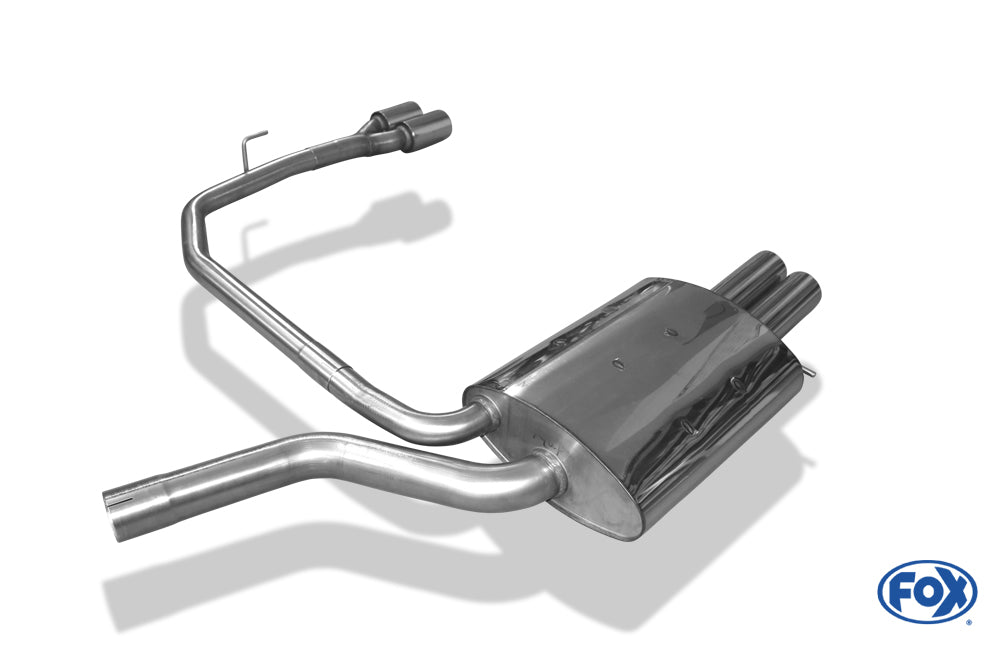 Fox Duplex Auspuff Sportauspuff Endschalldämpfer für BMW E60 520d 525d 530d 2x76