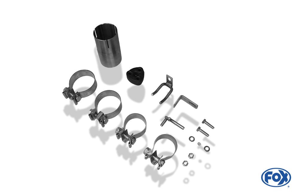 Fox Duplex Auspuff Sportauspuff Endschalldämpfer für BMW E60 520d 525d 530d 2x76