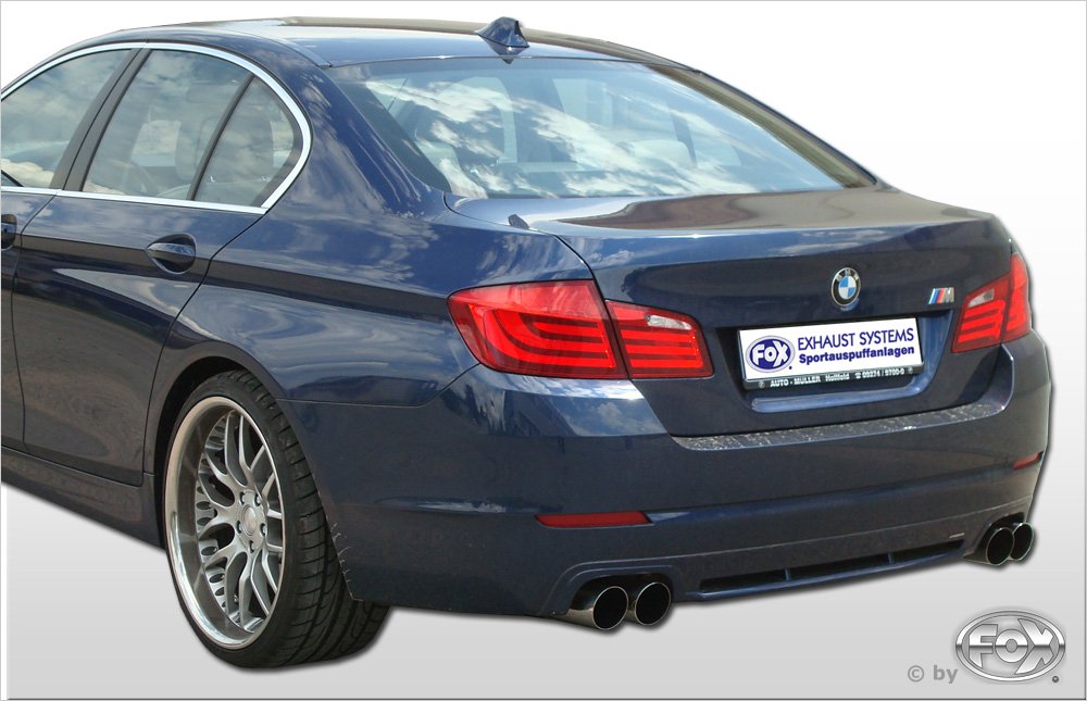 Fox Auspuff Sportauspuff Duplex Sportendschalldämpfer für BMW F10 525d 3.0l D
