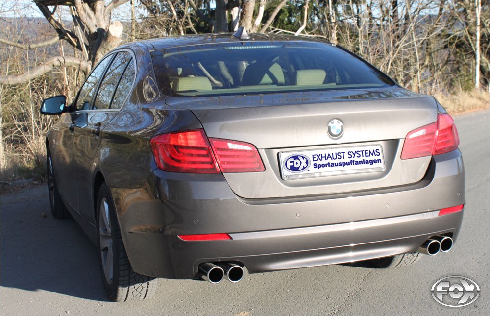 Fox Auspuff Sportauspuff Duplex Sportendschalldämpfer für BMW F10 535i 3.0 225kW