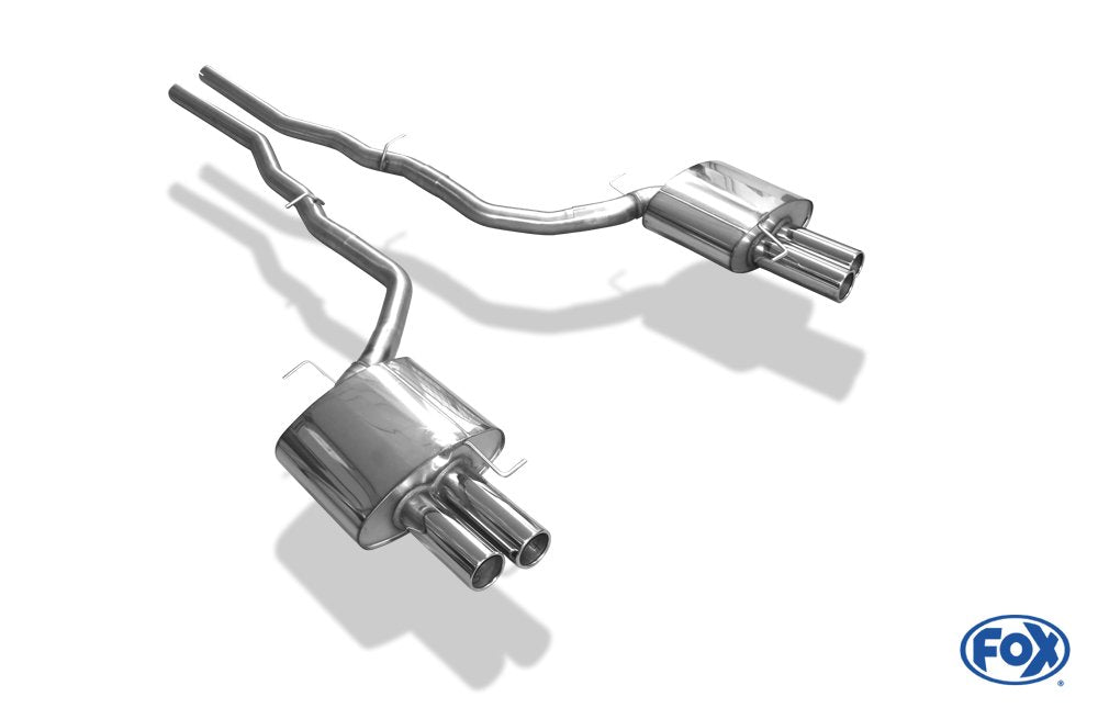 Fox Auspuff Sportauspuff Duplex Sportendschalldämpfer für BMW F10/F11 525d 3.0 D