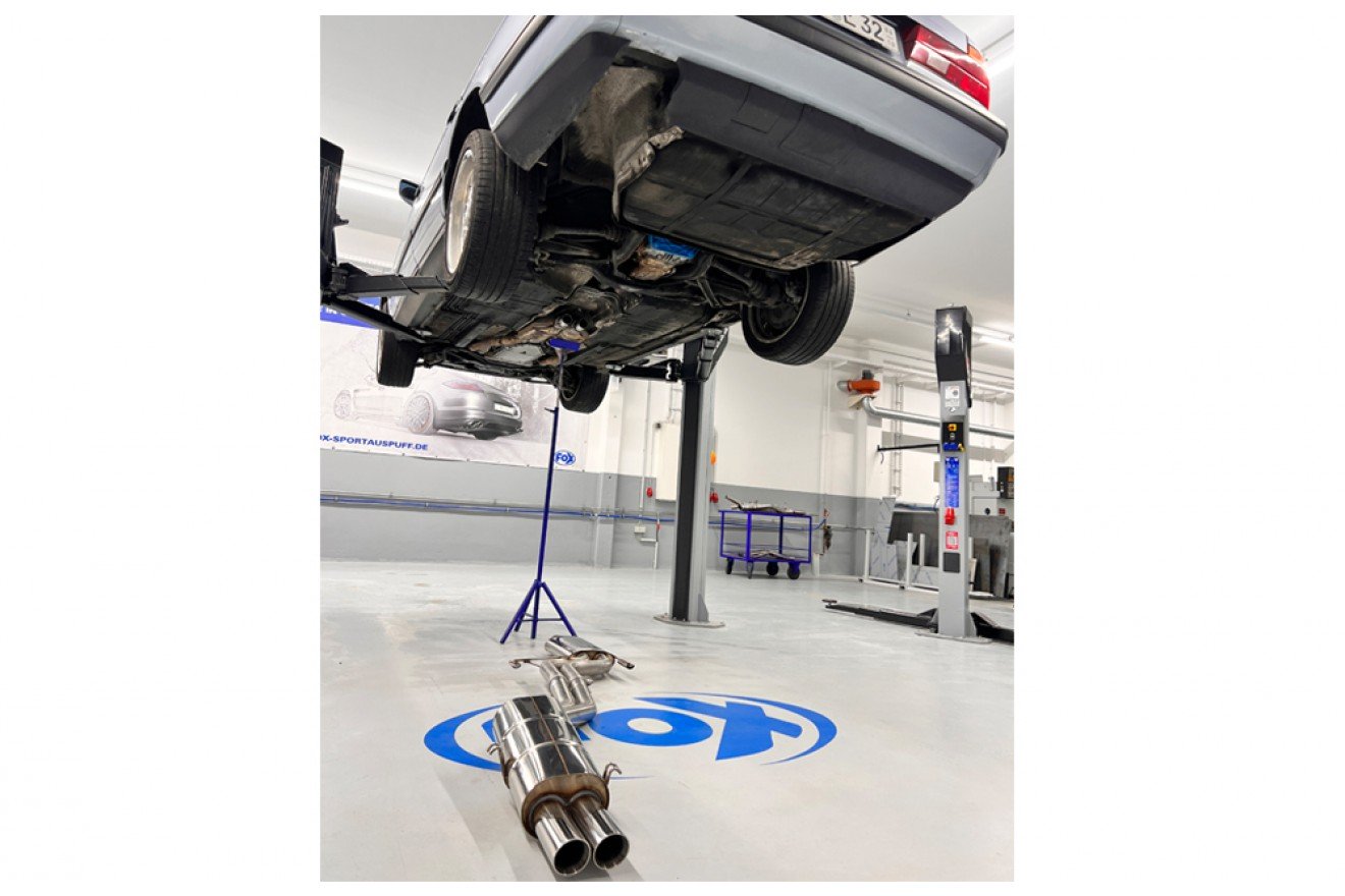 Fox Auspuff Sportauspuff Komplettanlage für BMW E32 740i 4,0l 210kW