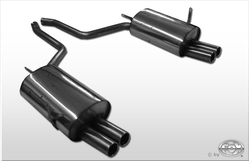 Fox Duplex Auspuff Sportauspuff Endschalldämpfer für BMW E38 730i/ 735i/ 740i