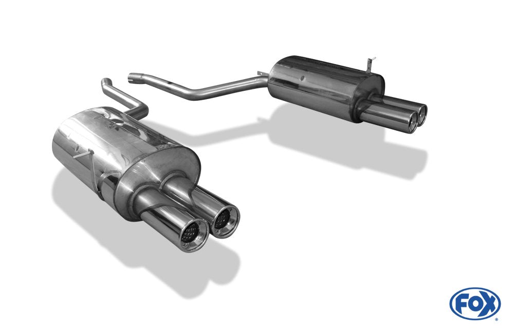 Fox Duplex Auspuff Sportauspuff Endschalldämpfer für BMW E38 730i/735i/ 740i 3,0