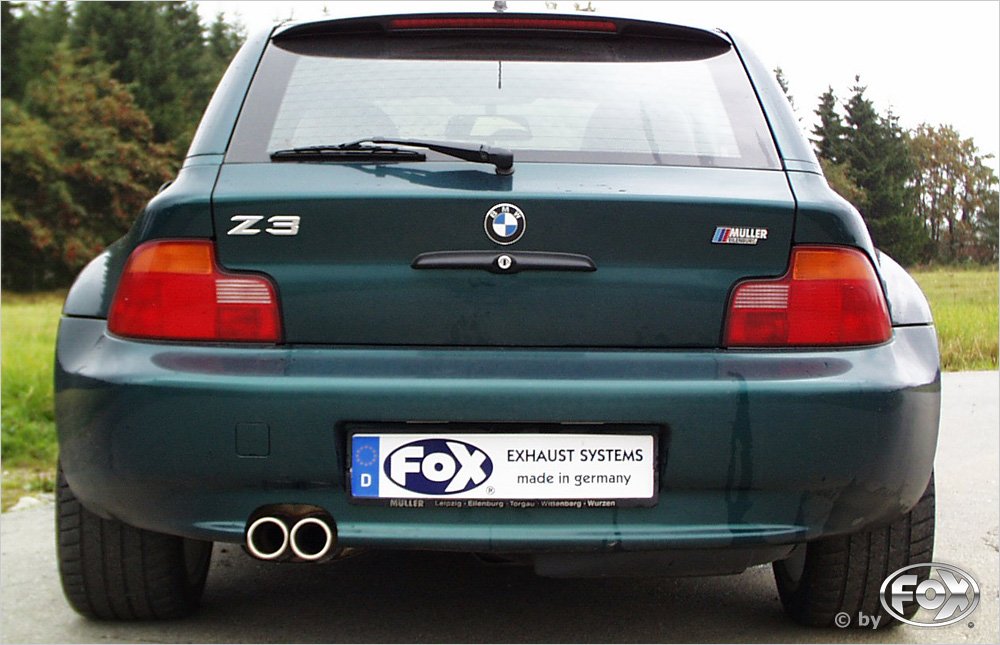Fox Auspuff Sportauspuff Komplettanlage für BMW Z3 Roadster - E36 2.8l 141kW -98