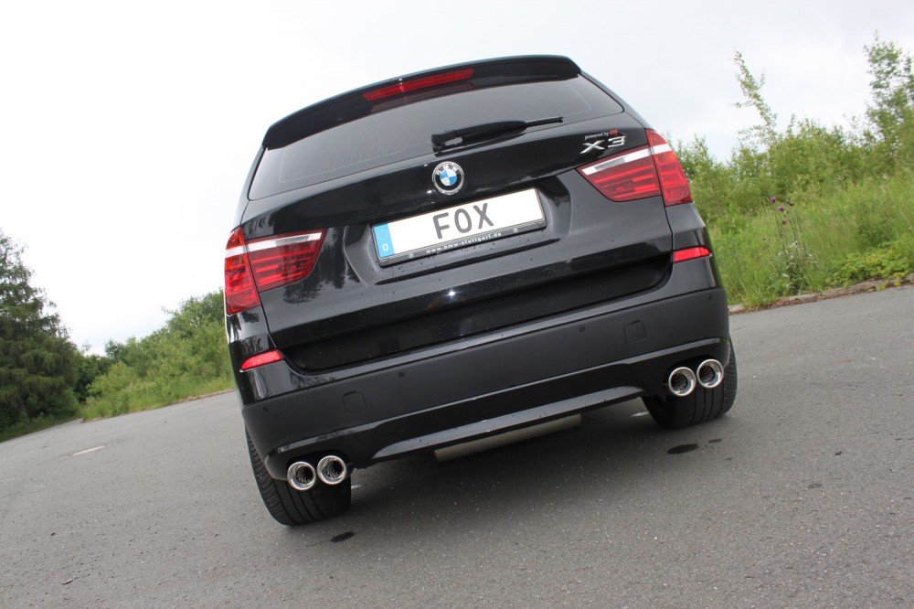 Fox Duplex Auspuff Sportauspuff Endschalldämpfer für BMW X3 F25 2.0l D 135kW 3.0