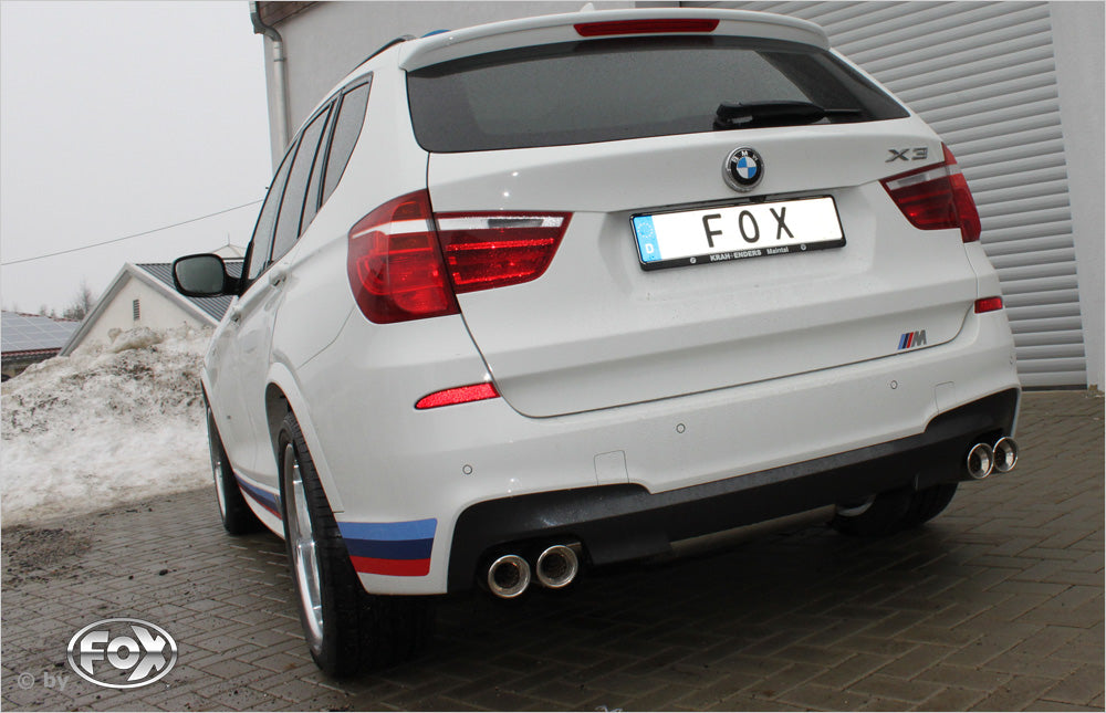 Fox Duplex Auspuff Sportauspuff Endschalldämpfer für BMW X3 - F25 3.0l 190/225kW