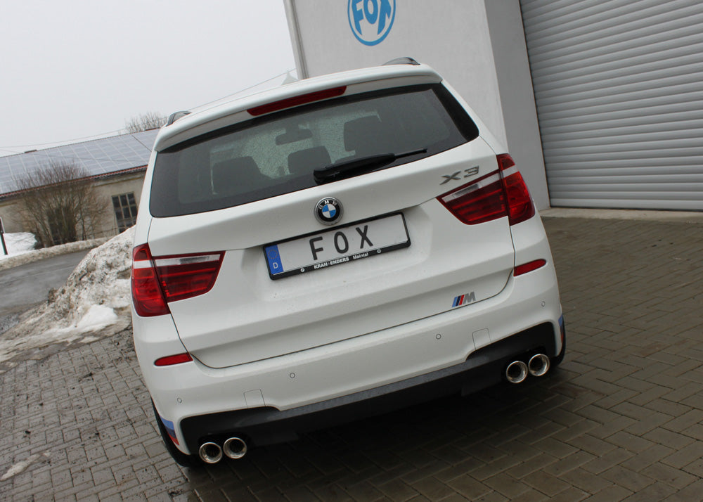 Fox Duplex Auspuff Sportauspuff Endschalldämpfer für BMW X3 - F25 3.0l 190/225kW