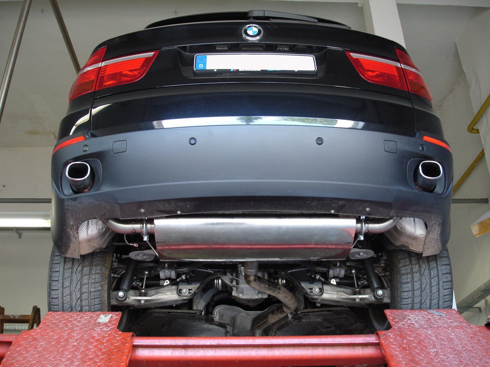 Fox Duplex Auspuff Sportauspuff Endschalldämpfer für BMW X5 - E70 3,0l D