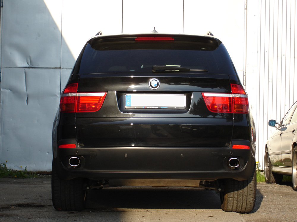 Fox Duplex Auspuff Sportauspuff Endschalldämpfer für BMW X5 - E70 3,0l D