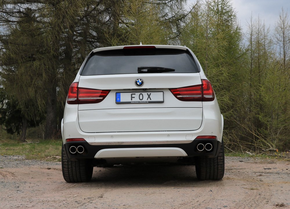 Fox Duplex Auspuff Sportauspuff Sportendschalldämpfer für BMW X5 F15 4.4l 330kW