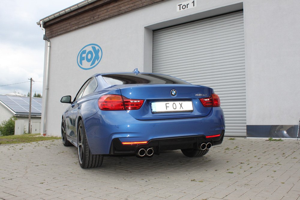 Fox Duplex Auspuff Sportauspuff Endschalldämpfer für BMW F32 - 420d Coupe
