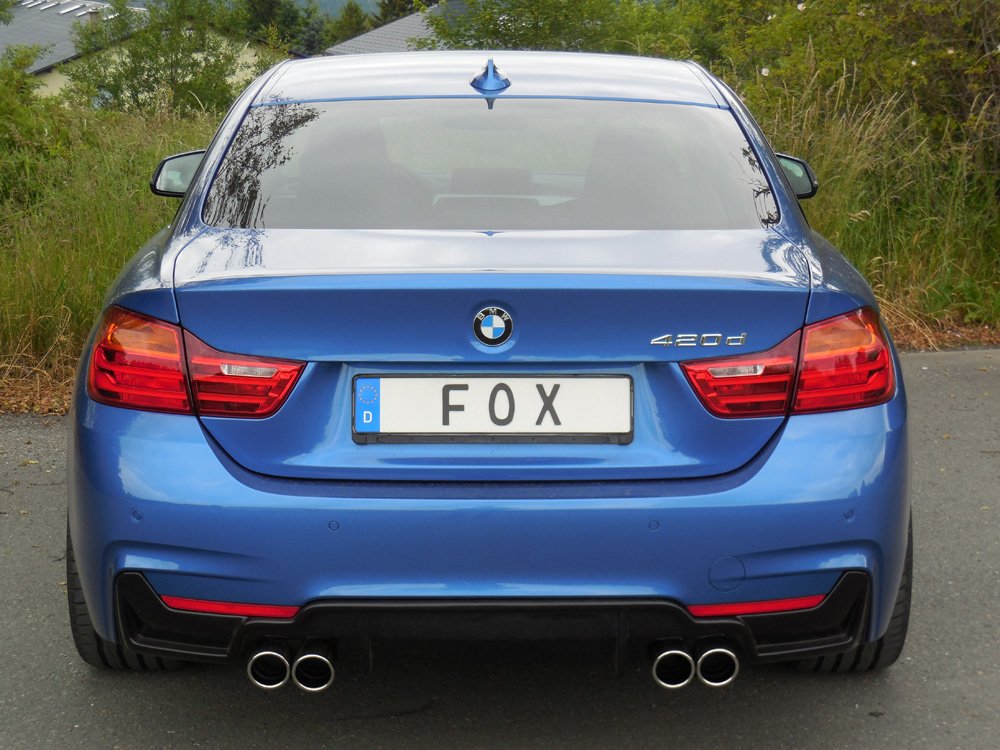 Fox Duplex Auspuff Sportauspuff Endschalldämpfer für BMW F32 - 420d Coupe