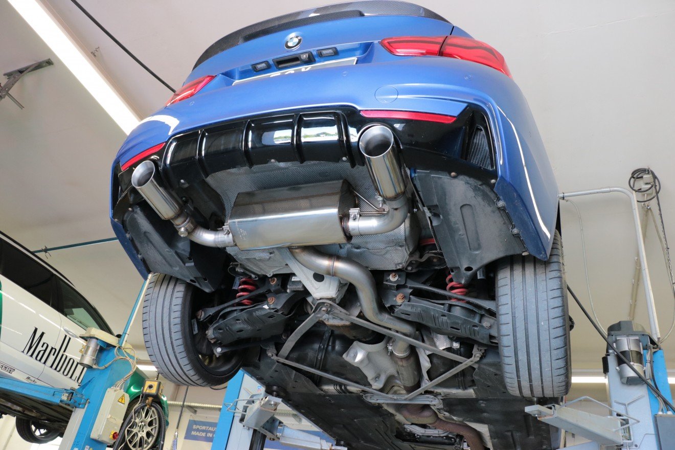 Fox Duplex Auspuff Sportauspuff Endschalldämpfer für BMW F36 440i xDrive 3.0l
