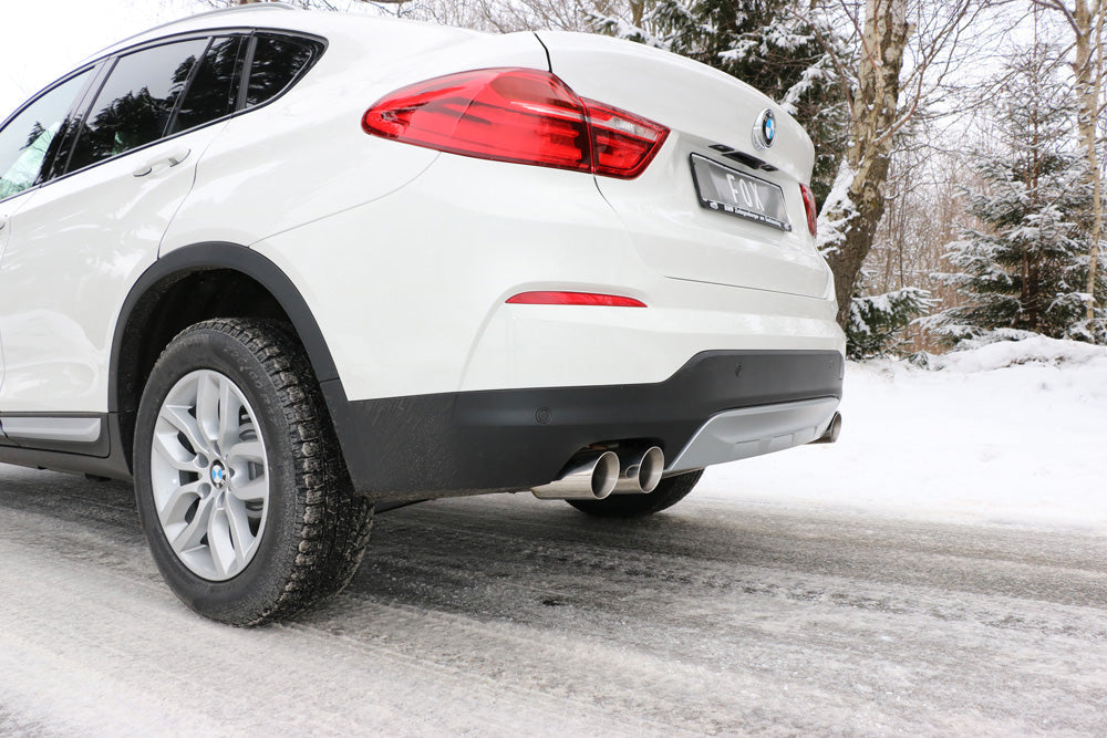 Fox Duplex Auspuff Sportauspuff Sportendschalldämpfer für BMW X4 F26 M-Paket