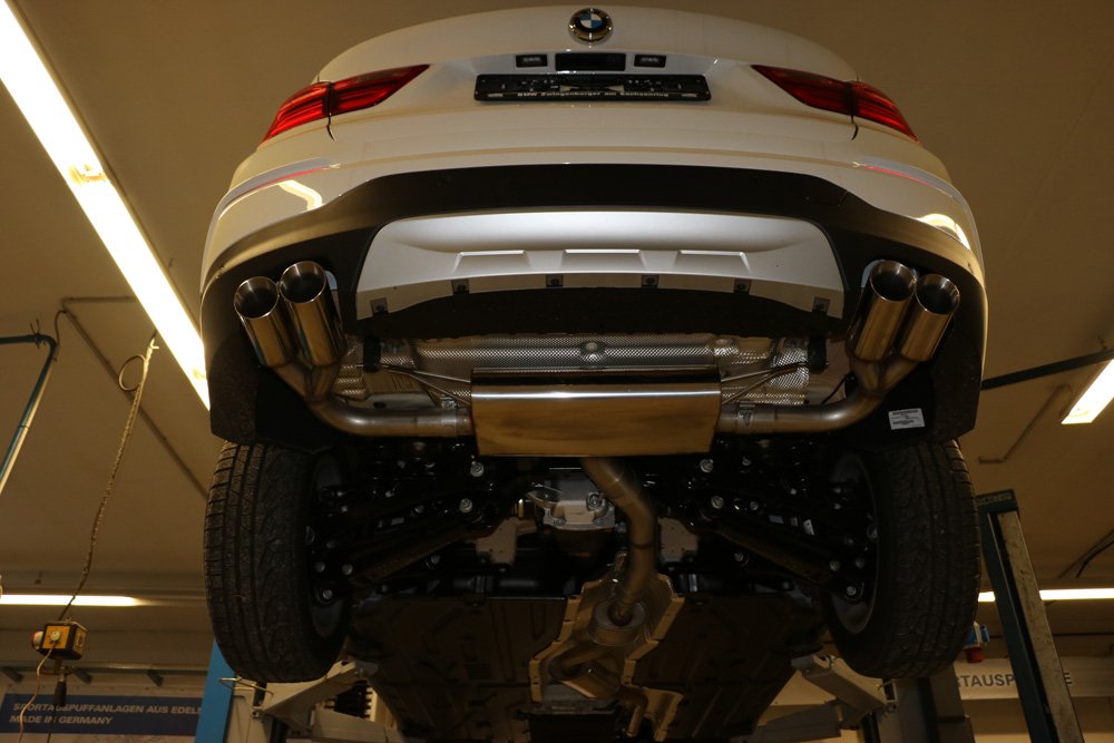 Fox Duplex Auspuff Sportauspuff Sportendschalldämpfer für BMW X4 F26 M-Paket