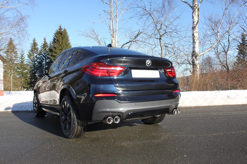 Fox Duplex Auspuff Sportauspuff Endschalldämpfer für BMW X4 F26 - 35i