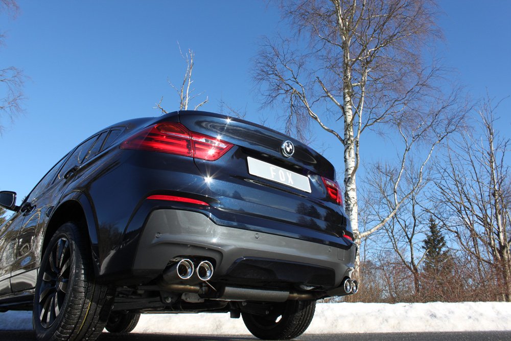 Fox Duplex Auspuff Sportauspuff Endschalldämpfer für BMW X4 F26 - 35i