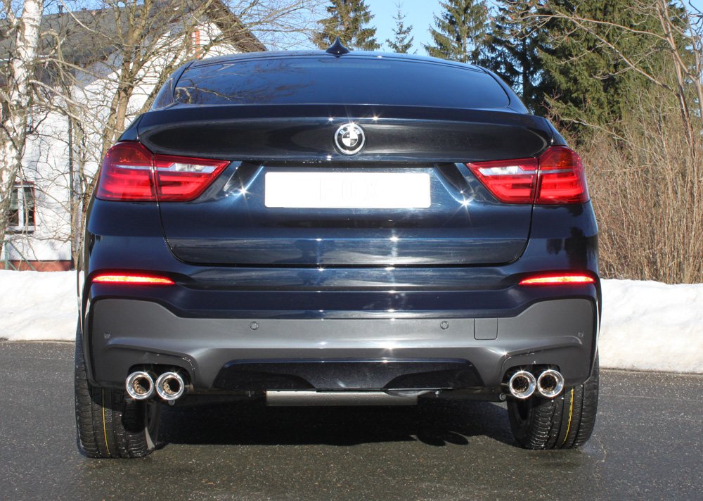 Fox Duplex Auspuff Sportauspuff Endschalldämpfer für BMW X4 F26 - 35i