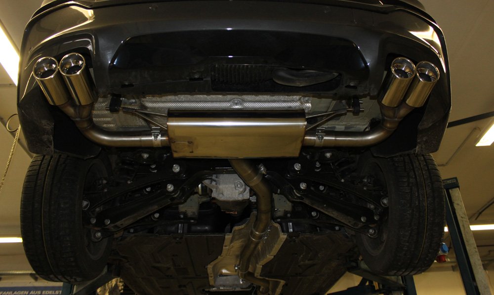 Fox Duplex Auspuff Sportauspuff Endschalldämpfer für BMW X4 F26 - 35i