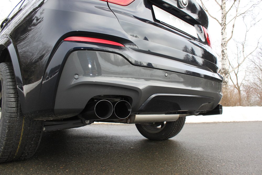 Fox Duplex Auspuff Sportauspuff Endschalldämpfer für BMW X4 F26 - 20d/ 30d
