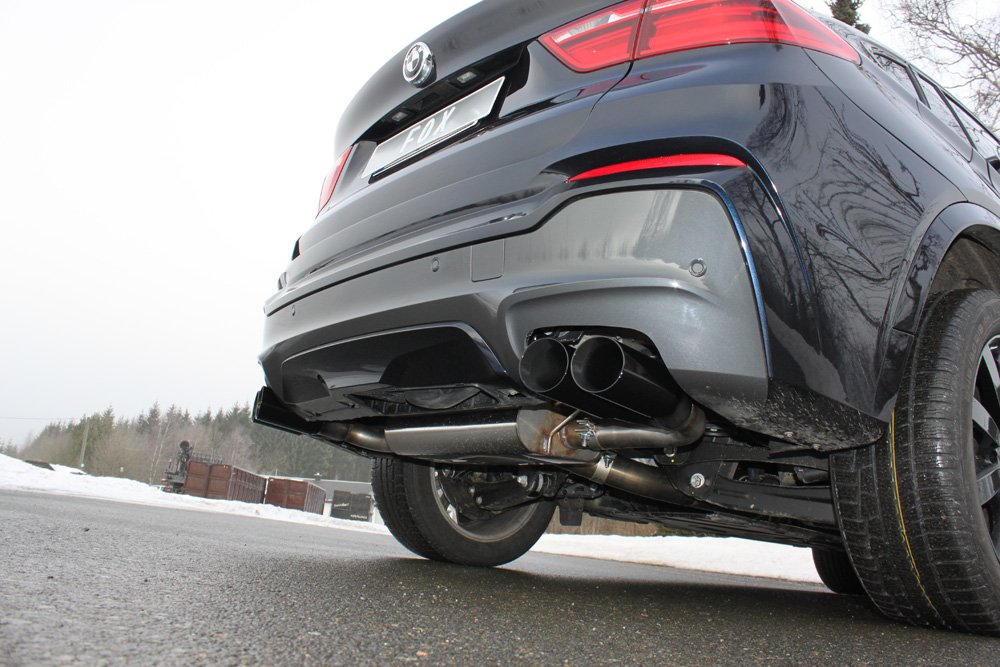 Fox Duplex Auspuff Sportauspuff Endschalldämpfer für BMW X4 F26 - 20d/ 30d