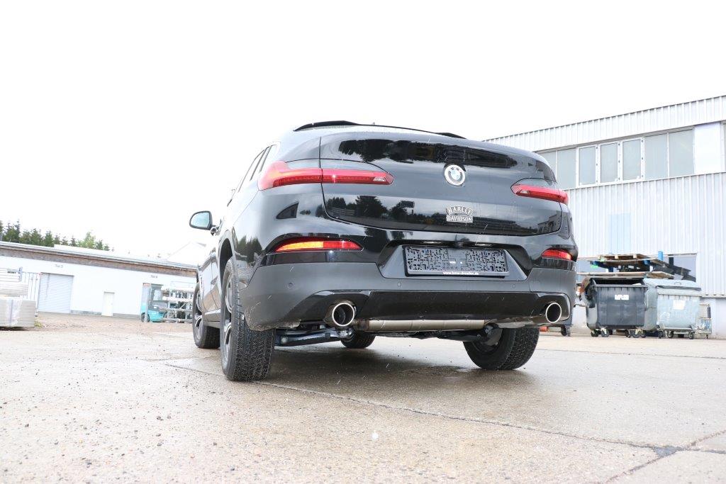 Fox Duplex Auspuff Sportauspuff Endschalldämpfer für BMW X4 G02 2.0l 135kW 2018-