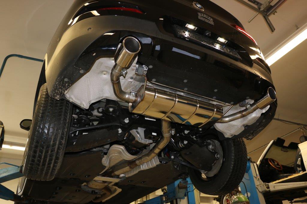 Fox Duplex Auspuff Sportauspuff Endschalldämpfer für BMW X4 G02 2.0l 135kW 2018-