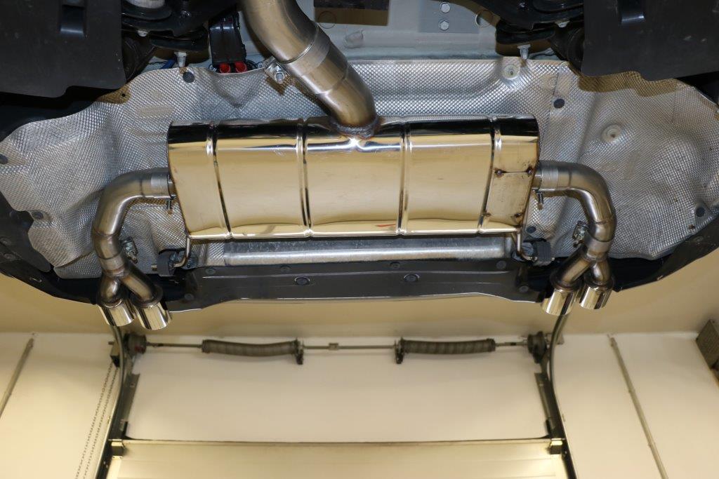 Fox Duplex Auspuff Sportauspuff Endschalldämpfer für BMW X4 G02 2.0l 135kW 2018-