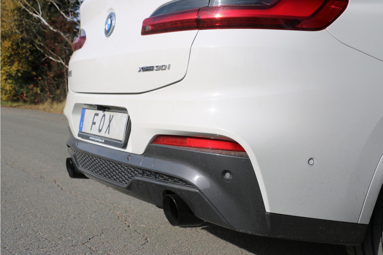 Fox Duplex Auspuff Sportauspuff Endschalldämpfer für BMW X4 G02 30i 2,0l 185kW